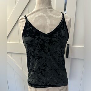 Extra small black velvet tank Victoria’s Secret pink